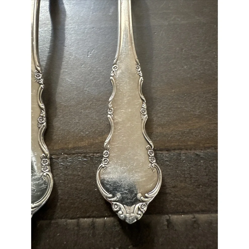 Reed & Barton Silver Plate DRESDEN ROSE Set of 4 TEASPOONS 6